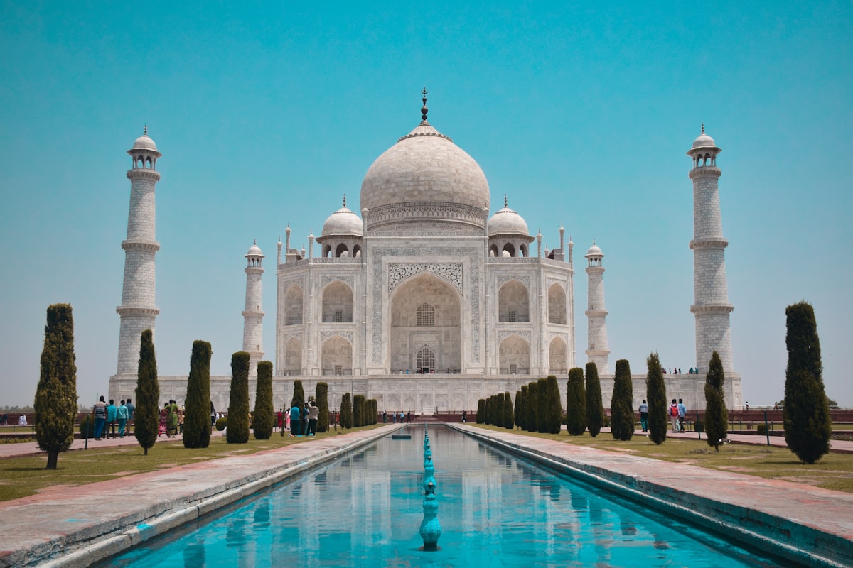 The Taj Mahal at sunrise
