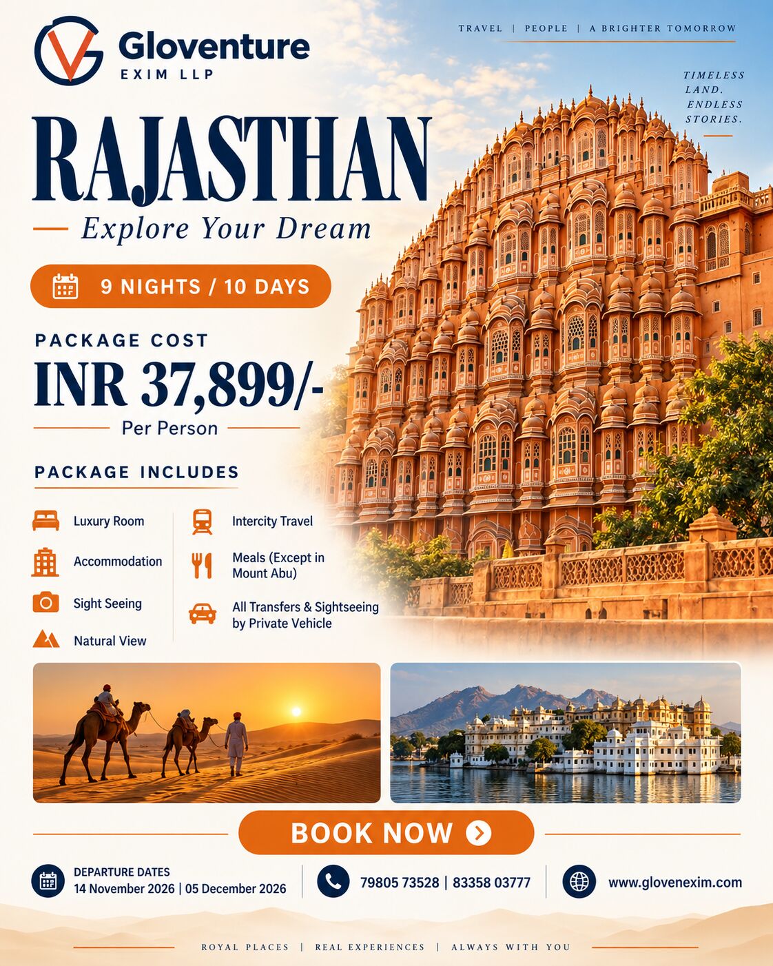 Rajasthan Grand Heritage Tour 2026 flyer
